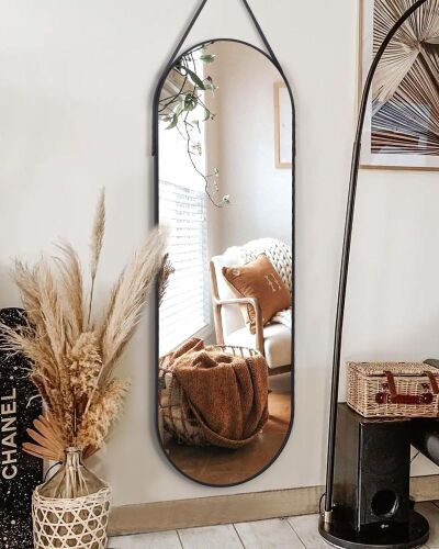 Full Length Wall Mounted Hanging Mirror, 16"x48" - Lot 837