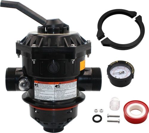262506 1-1/2-Inch 6-Way Clamp Style Valve, Compatible with Pool and Spa Sand Filter - Lot 722