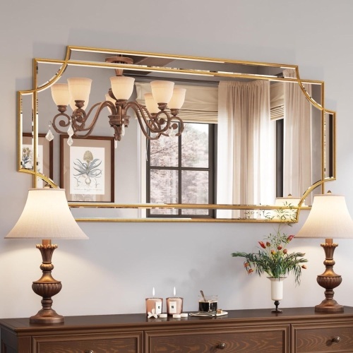 Kelly Miller 24"x48" Large Gold Wall Mirror - Lot 777