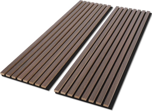 Evenreach Acoustic Wood Wall Panels, 47.2” x 12.6”, 2 Pack - Lot 797