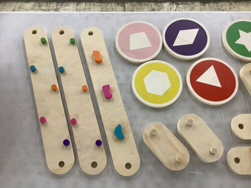 Wooden Balance Beam Stepping Stones - Lot 693