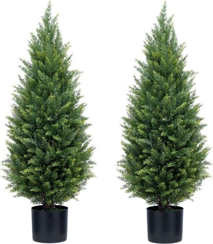 ECOLVANT 3ft Artificial Topiary Tree, 2 Pack - Lot 691