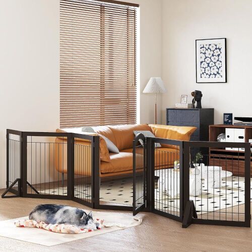  PAWLAND 144-inch Extra Wide 30-inches Tall Dog Gate, 6 Panel - Lot 701