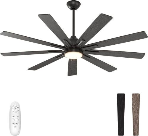  warmiplanet Ceiling Fan with Light and Remote Control, 62-Inch - Lot 35