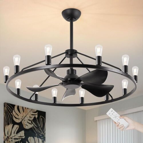 Chandelier Ceiling Fan with Lights - Lot 50
