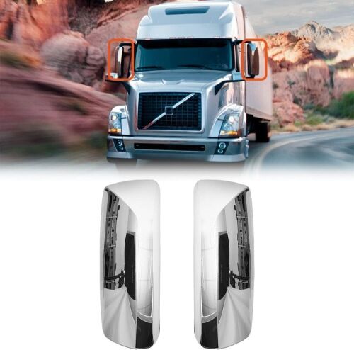  Chrome Door Mirror Covers for Volvo VNL Trucks 04-17 - Lot 602