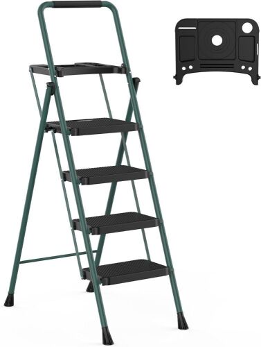 HBTower Folding Step Stool with Tool Platform - Lot 589