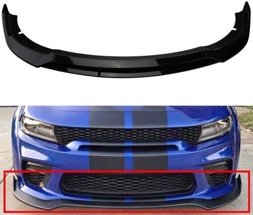  4 Pcs Matte Black Front Bumper Lip for 2015-2022 Dodge Charger SRT - Lot 205