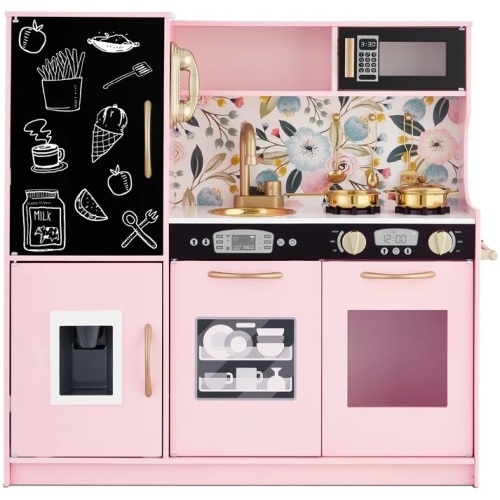 Pretend Play Kitchen Wooden Toy Set for Kids with 11 Accessories - Lot 2071
