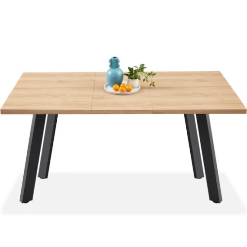 Modern Extendable Dining Table w/ Leaf Extension, 2 Locks - 47 to 63in - Lot 2025