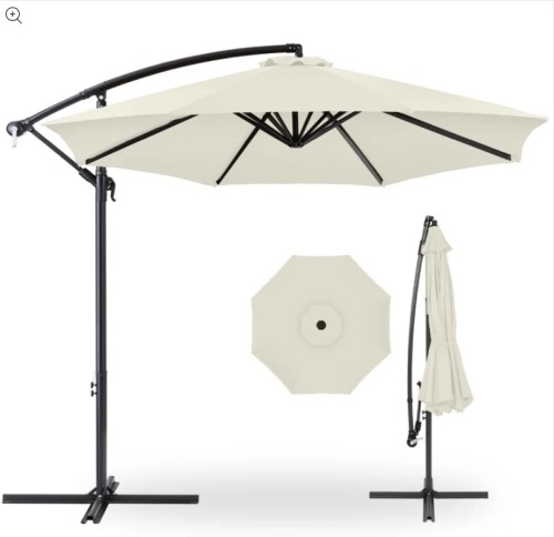 Offset Hanging Patio Umbrella - 10ft - Lot 50