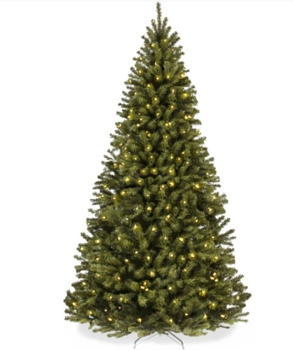 Pre-Lit Artificial Spruce Christmas Tree w/ Foldable Metal Base 4.5ft - Lot 60