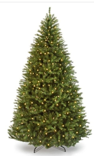 Pre-Lit Hinged Douglas Artificial Christmas Tree w/ Stand 6ft - Lot 69
