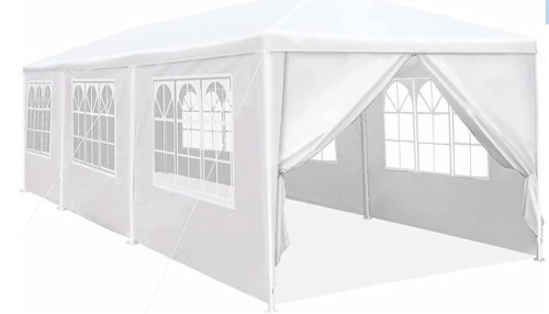 10x30 Party Tent Wedding Patio Gazebo Outdoor Carport Canopy Shade with Side 8 Removable Walls - Lot 88