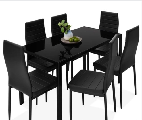 Dining Table w/ Glass Top-table only - Lot 115