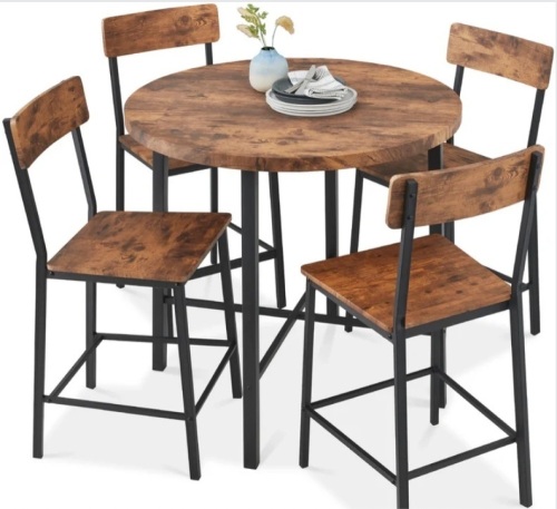 Modern Round Counter Height Dining table-table only - Lot 117