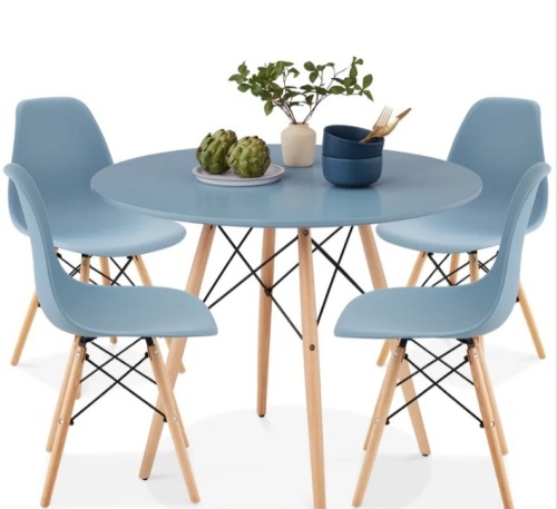 Mid-Century Modern Dining table  w/ Wooden Legs, Metal Frame-table only - Lot 118
