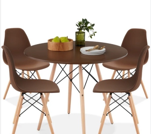 4 Chairs, Wooden Legs, Metal Frame-chairs only - Lot 125