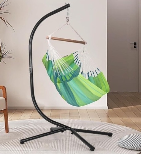 Hammock Chair Stand, Outdoor Solid Steel Heavy Duty Construction for Hanging Hammock,stand only - Lot 134