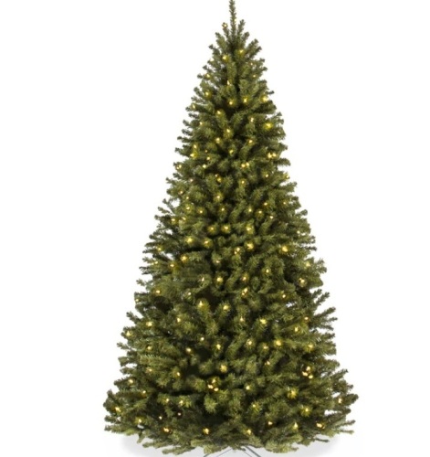 Pre-Lit Artificial Spruce Christmas Tree w/ Foldable Metal Base 6ft - Lot 148