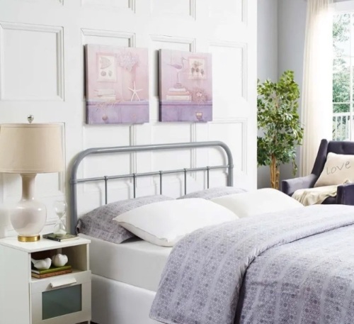 Modway Furniture Serena Serena Full Steel Headboard - Grey-headboard only - Lot 170