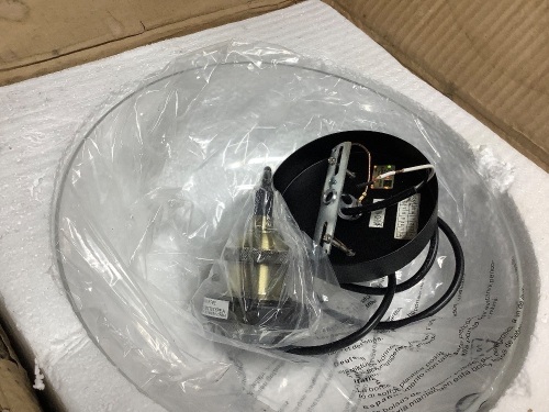 Ceiling light fixture with glass cover - Lot 178