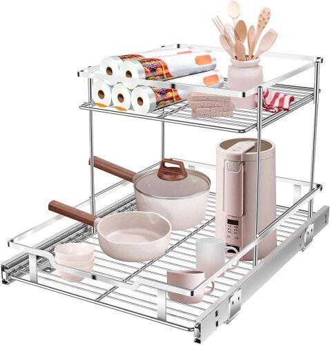 2 Tier Pull Out Cabinet Organizer - Lot 195