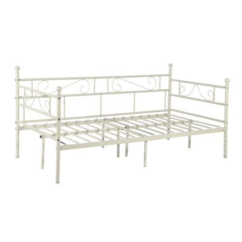 Sorosis Frosted White Single Bed Metal Bed Frame - Lot 202