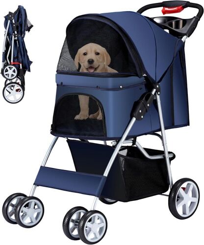 Azaeahom Pet Stroller with Storage Basket - Lot 232