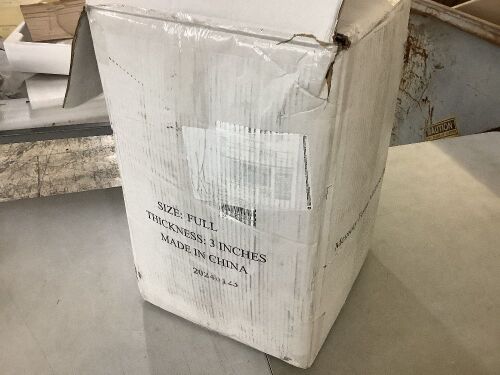 3" Memory Foam Mattress Topper, Full  - Lot 334