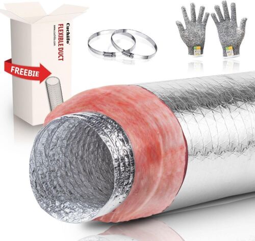 6 Inch Insulated Flexible Duct R6 25 Feet Long  - Lot 783
