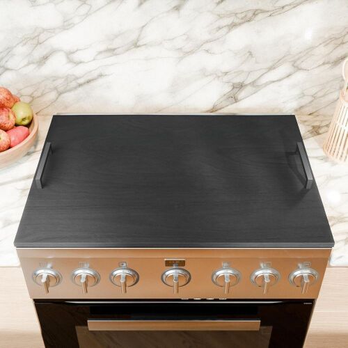 KIVY Acacia Wood Noodle Board Stove Cover with Metal Handles - Lot 234