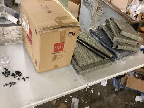 Set of 2 Multipurpose Wicker Ottomans w/ Removable Cushions, Steel Frame - Lot 447