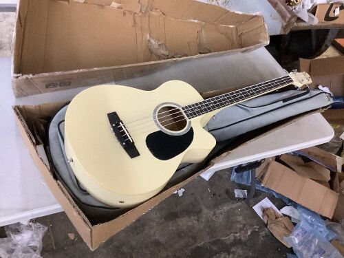 Acoustic Electric Bass Guitar w/ Equalizer, Truss Rod, Padded Gig Bag - Lot 163