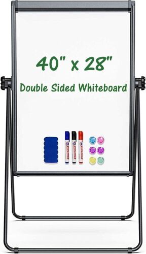 Magnetic Flipchart Easel White Board, 40" x 28"  - Lot 596