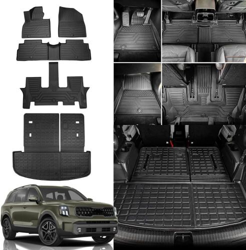 Rongtaod Floor Mats and Trunk Mat for 2020-2025 Kia Telluride 7&8 Seats - Lot 631