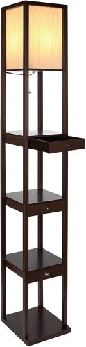 Brightech Maxwell Drawer Edition Modern Shelf Floor Lamp - Lot 803