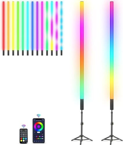  LUXCEO 4' RGB LED Tube Light Bars - Lot 765