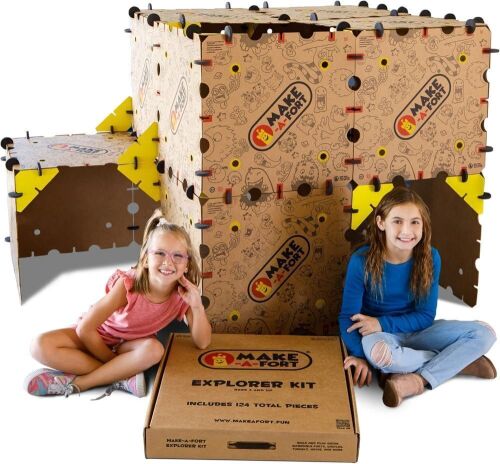 Make-A-Fort Explorer Kit, 20 Panels, 86 Foam Connectors, 18 Braces - Lot 477