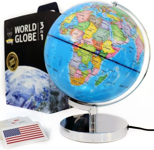  9" Illuminated Educational Kids World Globe  - Lot 637