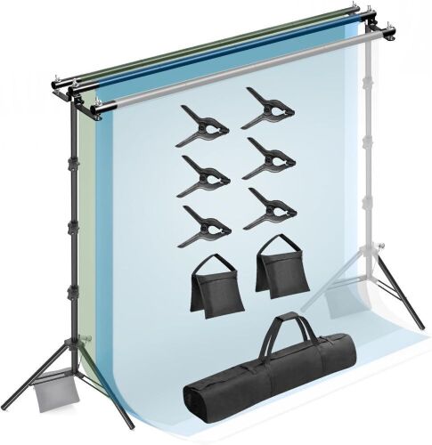  Julius Studio 10 x 10 ft. Triple Crossbar Backdrop Stand - Lot 178
