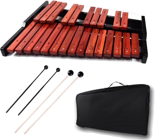 TNZMART 25 Note Wooden Glockenspiel Xylophone with Mallet - Lot 406