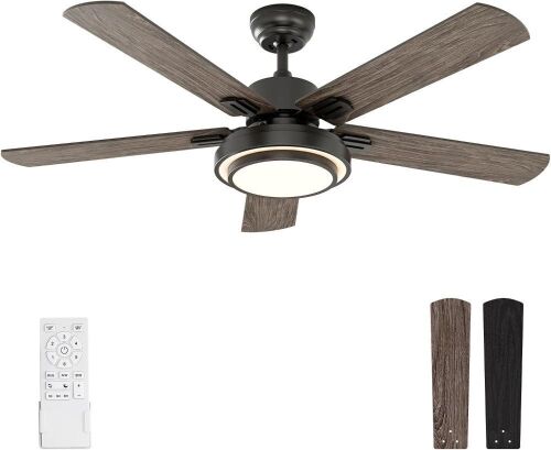  warmiplanet Ceiling Fan with Light and Remote Control, 52 Inch - Lot 815