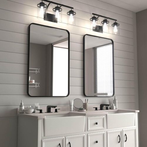 SYATO 2-Pack 24x36 Inch Black Framed Mirrors - Lot 762