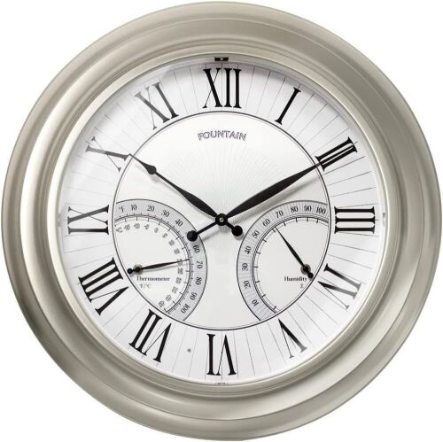 Fountain Designs 3 in 1 Weather Station Wall Clock  - Lot 260