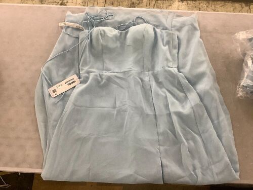 Lot of (3) Azazie Sky Blue Dresses, Size A12 - Lot 760