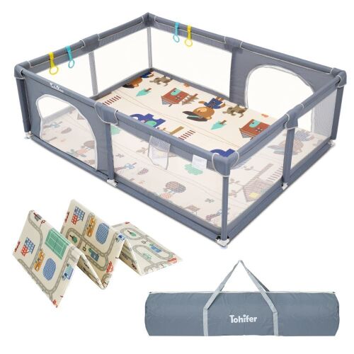 Baby Playpen with Mat - Cut in Carry Bag - Lot 535