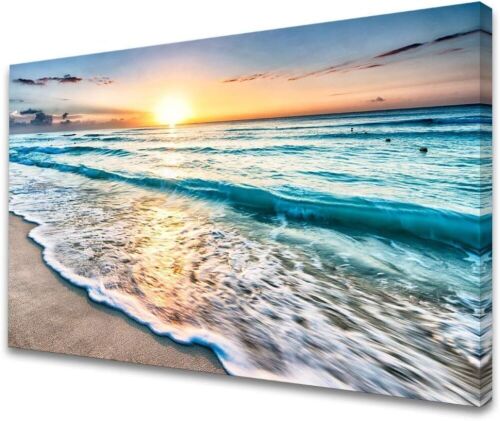 Beach Sunset Canvas Wall Art 24" x 36"  - Lot 713
