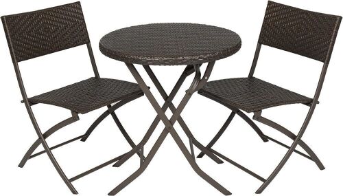 3pc Rattan Patio Bistro Set  - Lot 54