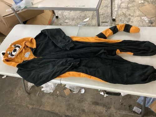 Funziez! Adult Racoon Onesie, Medium  - Lot 689